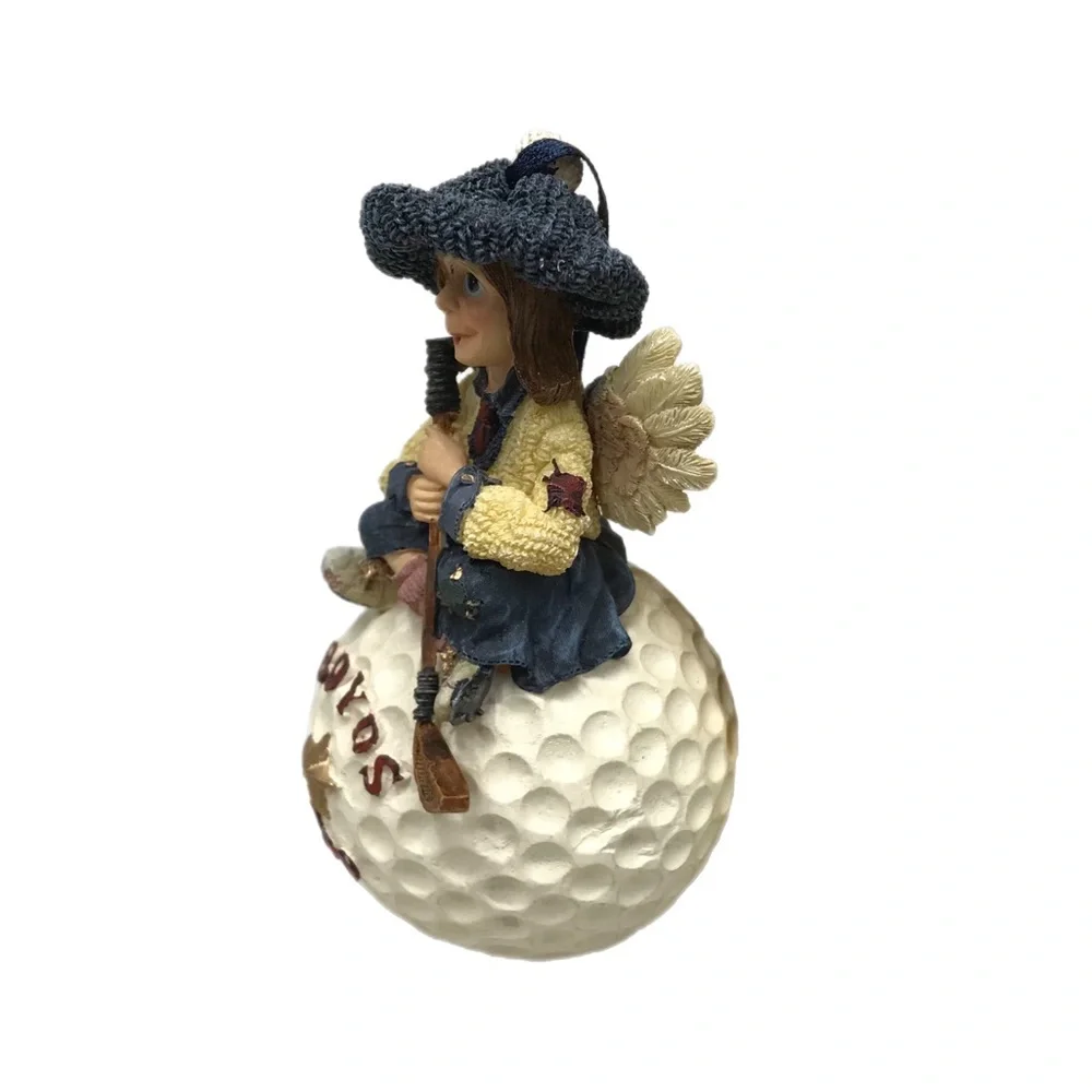 Boyds Bears‎ Birdie .. Fore! 20th Anniversary Handmade Ornament Golf Angel w/Box